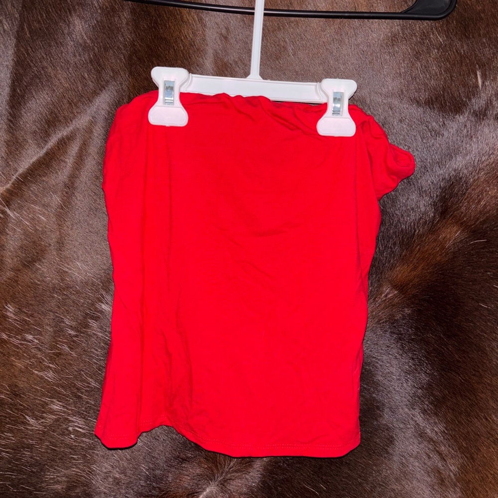 Vibrant Red Bando Top